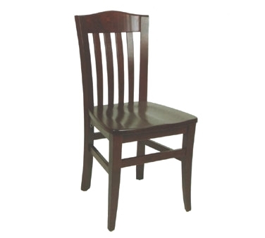 ATS Furniture 830-SWS Indoor Side Chair with Slat Back and Solid Wood Saddle Seat
