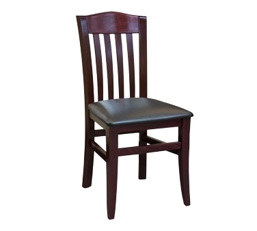 ATS Furniture 830 Indoor Side Chair with Slat Back and Upholstered Seat