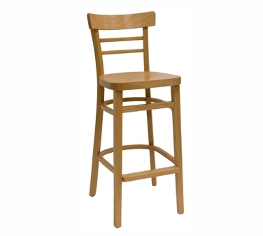 ATS Furniture 850-BS-N VS Bar Stool with Ladder Back and Veneer Rounded Seat