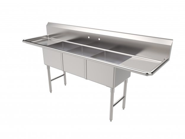 ATS MET-SEH-20203D (3) Three Compartment Sink