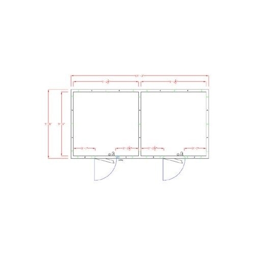 American Panel 10X20-I Indoor Walk-In Cooler/Freezer Combo, Self Contained, 10'/10' Split, Floorless Cooler / with Floor Freezer