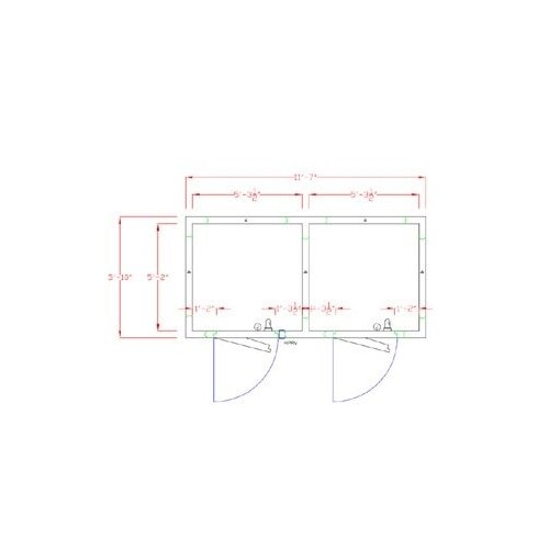 American Panel 6X12-I Indoor Walk-In Cooler/Freezer Combo, Self Contained, 6'/6' Split, Floorless Cooler / with Floor Freezer
