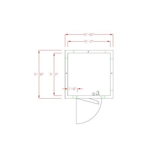 American Panel 6X6F-I 6' X 6' Indoor Walk-In Freezer w/ Floor, Self-Contained