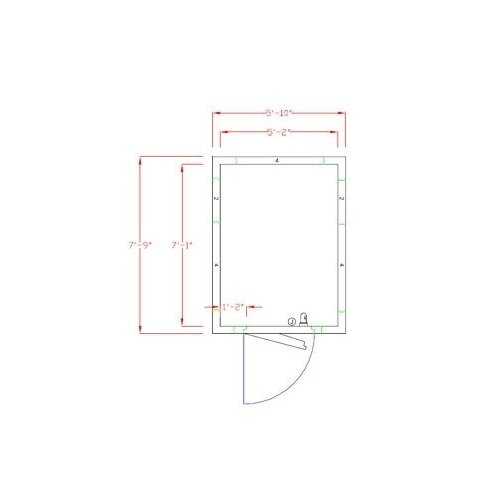American Panel 6X8F-I 6' X 8' Indoor Walk-In Freezer w/ Floor, Self-Contained