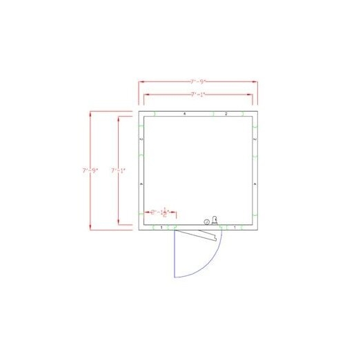 American Panel 8X8F-I 8' X 8' Indoor Walk-In Freezer w/ Floor, Self-Contained