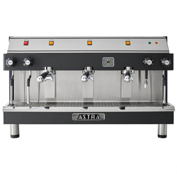 Astra Manufacturing M3S 018 Espresso Cappuccino Machine w/ 3-Head, Semi-Automatic, 720 Cups/Hr.