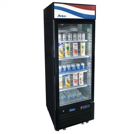 Atosa USA MCF8722GR 27" One Section Merchandiser Refrigerator with Glass Door, 19.4 cu. ft.