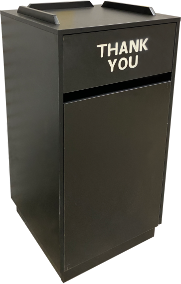 ATS TR1-BLK Cabinet Style Trash Receptacle