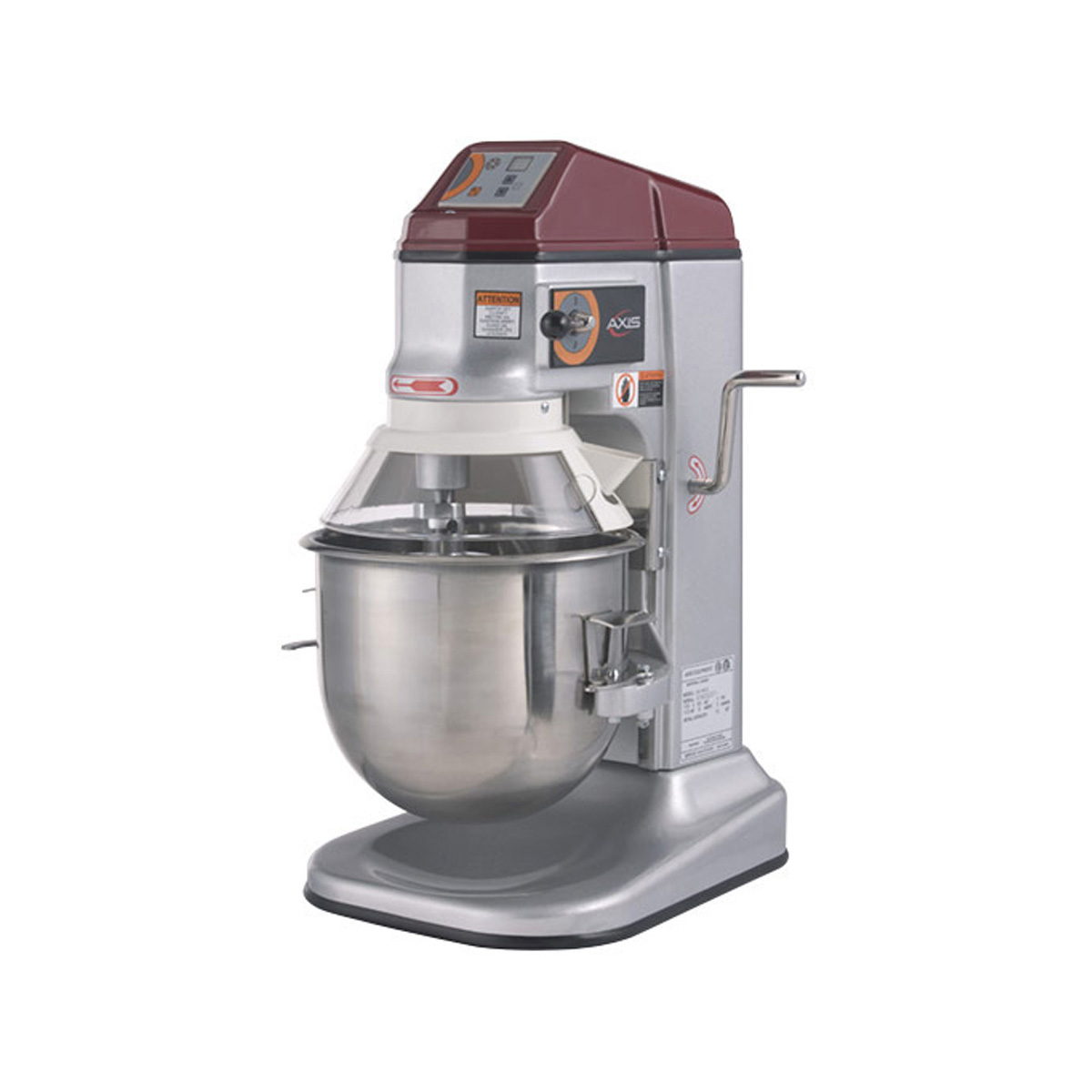 Axis AX-M12 Countertop 12-Qt Planetary Mixer with Timer, 3-Speed, 1/2 Hp