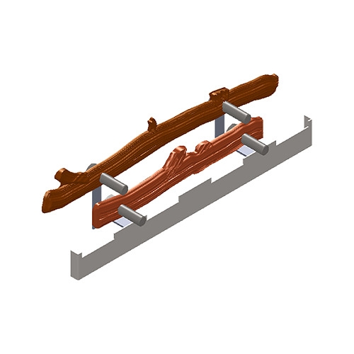 Beech Ovens BCHLS Decorative Log Set (cast iron log set for all RND and REC ovens that have a display burner)