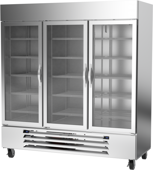 Beverage Air HBRF72HC-1-B-G Reach-In Refrigerator Freezer w/ 3-Section, 3 Glass Doors