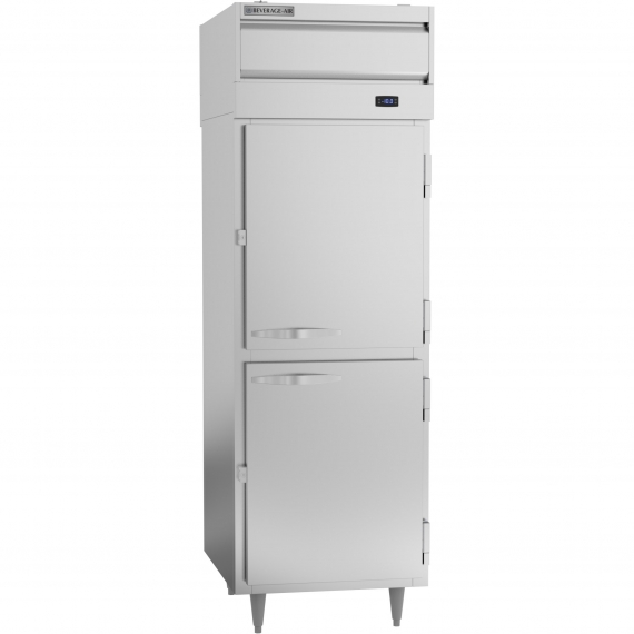 Beverage Air PFD1HC-1AHS 1-Section Pass-Thru Freezer w/ 4 Solid Half-Doors, 23 cu. ft.