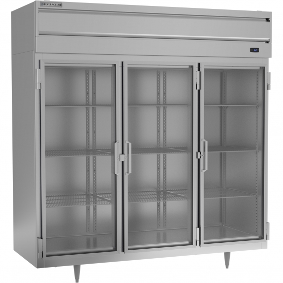 Beverage Air P Series PR3HC-1BG 77.75'' 3 Glass Door Reach-In Refrigerator