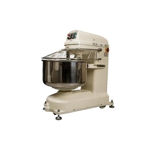 BakeMax BMSM070 Floor Model Spiral Mixer with 105-Qt Reversible Fixed Bowl, 2-Speed, 154 Ibs Dough Capacity
