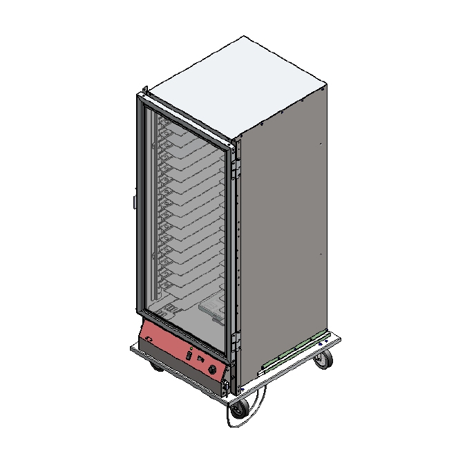 BevLes PHC70-32-A-4R2 Full Size Non-Insulated Proofing & Holding Cabinet, Right Hinged, 2 Dutch Doors, 230V