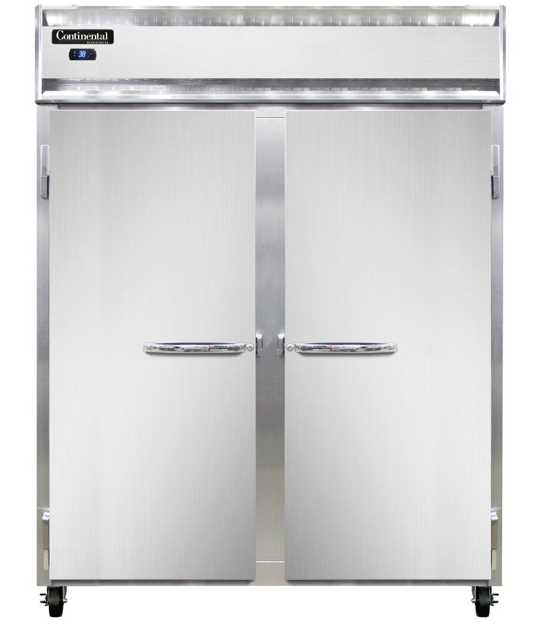 Continental Refrigerator 2RESNSA 2-Section Reach-In Refrigerator w/ 2 Solid Doors, 40 cu.ft., 57