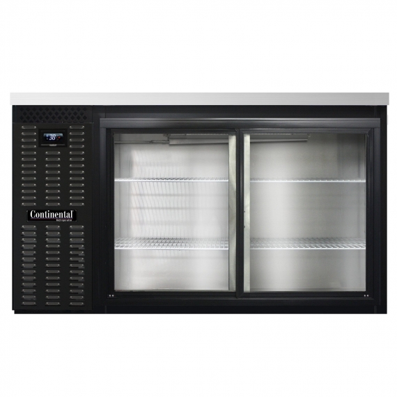 Continental Refrigerator BB59NSGD Refrigerated Back Bar Cooler w/ 2 Glass Doors, 22 Cu Ft, 59