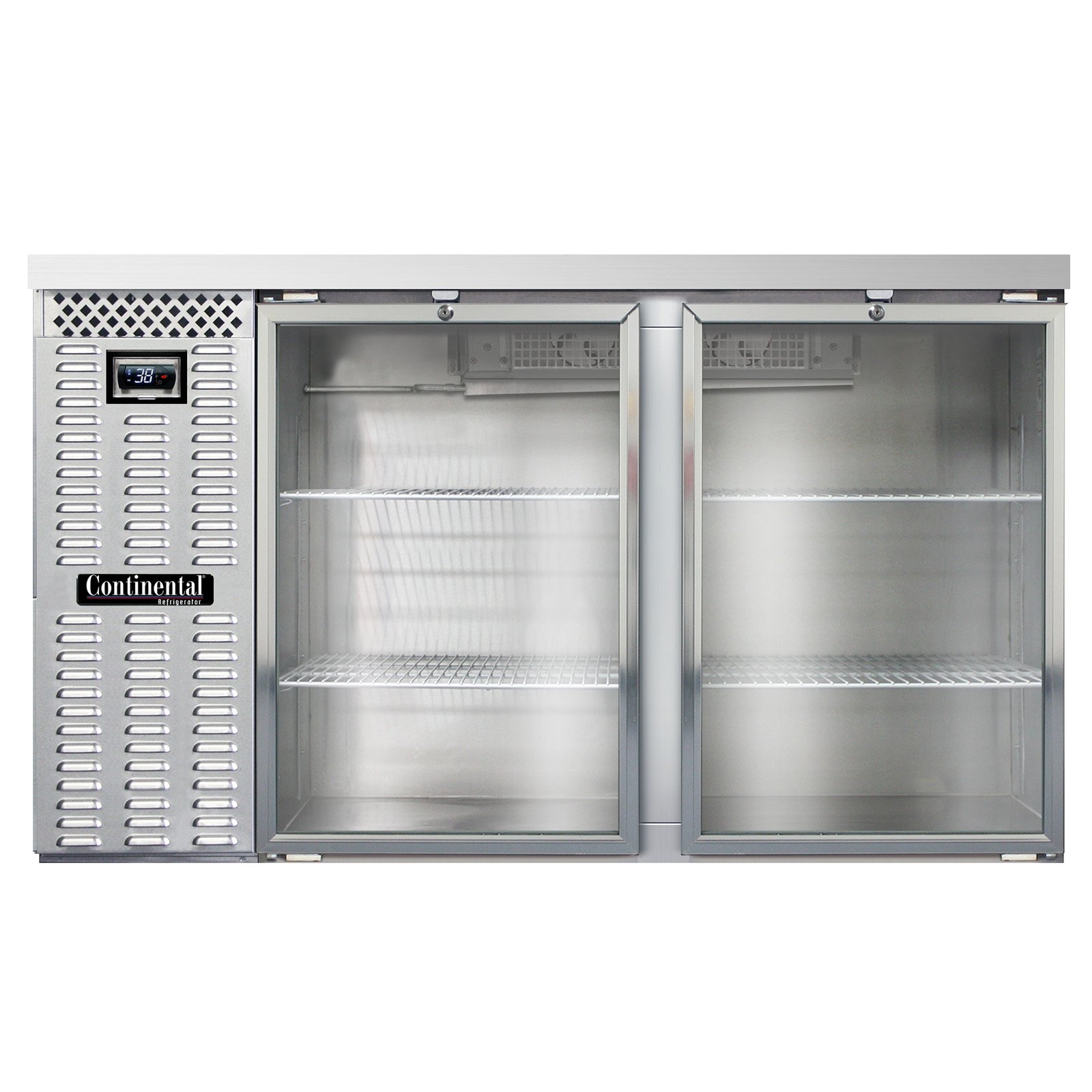 Continental Refrigerator BB59NSSGD Refrigerated Back Bar Cooler w/ 2 Glass Doors, 22 Cu Ft