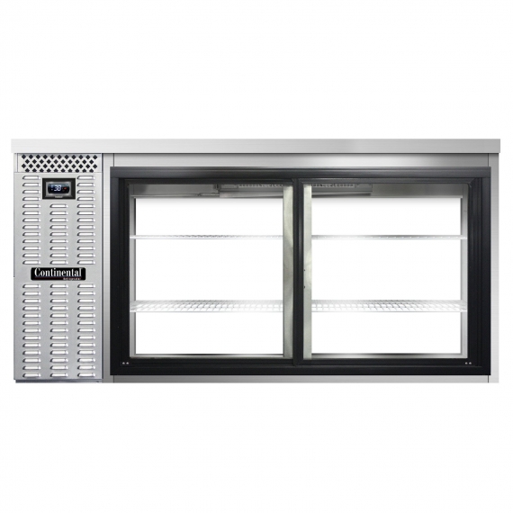 Continental Refrigerator BB69NSSSGDPT Pass-Thru Back Bar Cooler w/ 26 Cu Ft, 4 Glass Doors