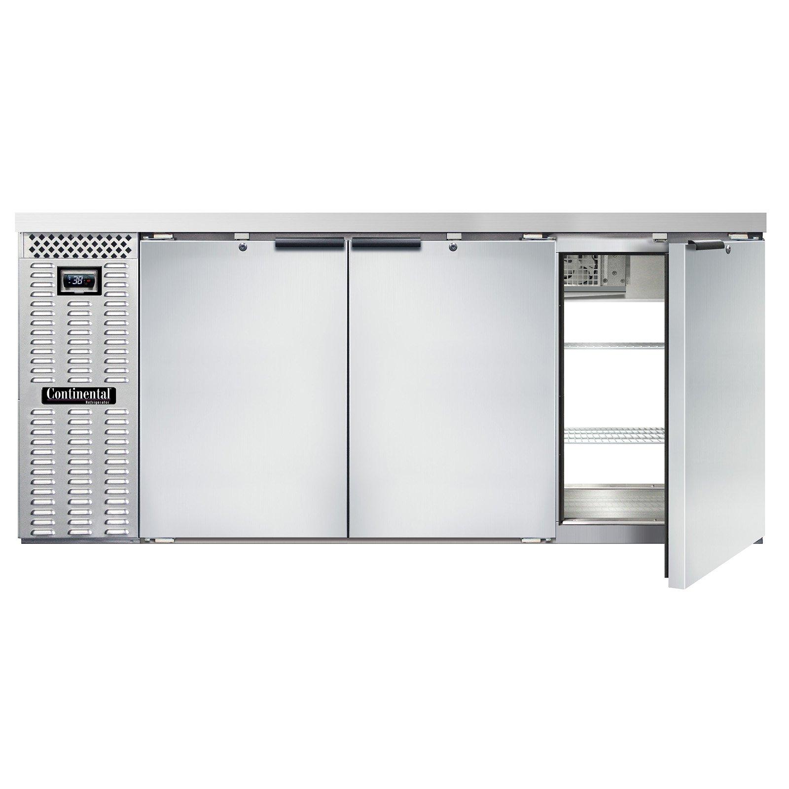 Continental Refrigerator BB79NSSPT Pass-Thru Back Bar Cooler w/ 28 Cu Ft, 6 Solid Doors, 79