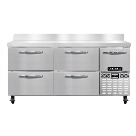 Continental Refrigerator FA68NBS-D Work Top Freezer Counter