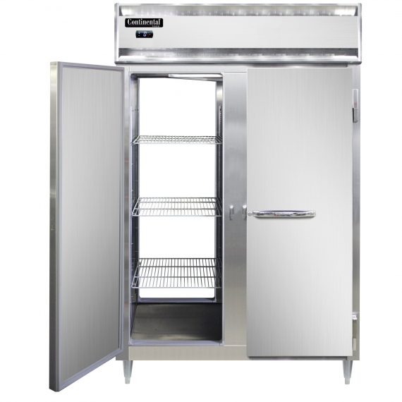 Continental Refrigerator D2FNPT 2-Section Pass-Thru Freezer w/ 4 Solid Full-Doors