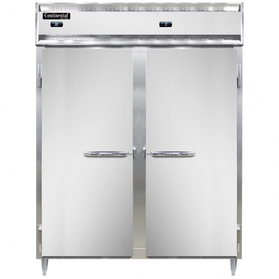 Continental Refrigerator D2RFEN Reach-In Refrigerator Freezer w/ 2-Section, 2 Solid Full Doors