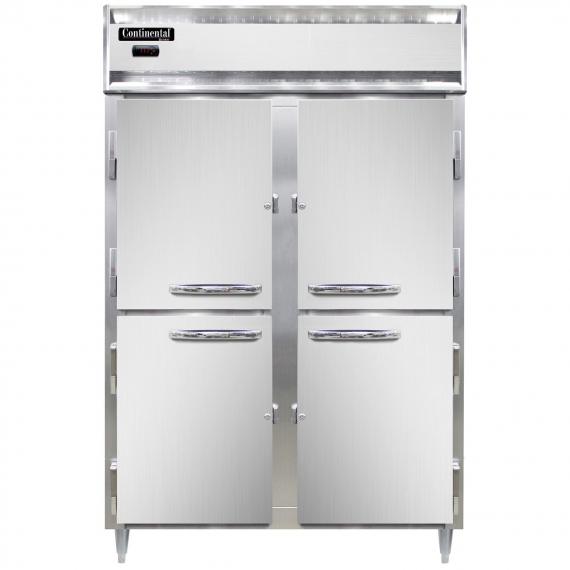 Continental Refrigerator DL2W-SA-PT-HD Pass-Thru Heated Cabinet with Half Solid Door