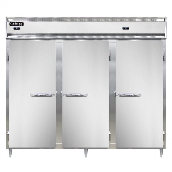 Continental Refrigerator D3RRFENSS Reach-In Refrigerator Freezer w/ 3-Section, 3 Solid Doors