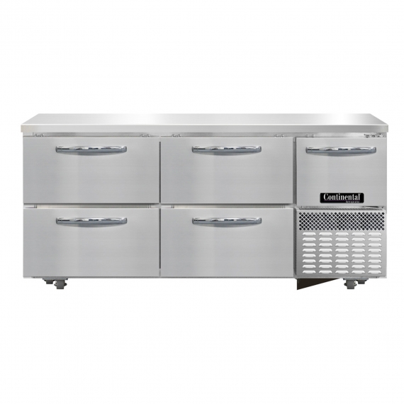 Continental Refrigerator RA68SN-U-D Reach-In Undercounter Refrigerator
