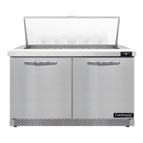 Continental Refrigerator SW48N18M-FB Mega Top Prep Table w/ Refrigerated Base, 13.4 Cu Ft, 2 Doors