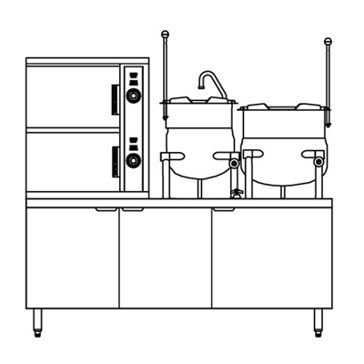 Crown ECX-10-6-10 Electric Steamer Kettle Combination