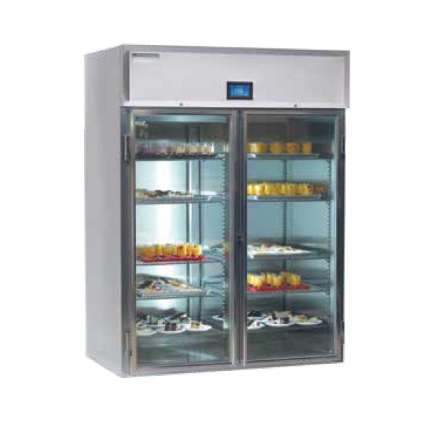Delfield GAHRI2-G Two Section Roll-In Heated Cabinet with Glass Door