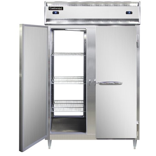 Continental Refrigerator DL2RF-PT Pass-Thru Refrigerator Freezer w/ 2 Sections, Solid Full Doors