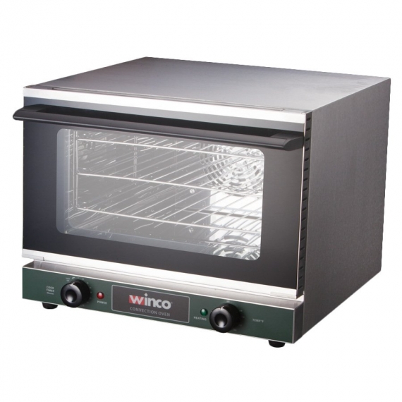 Winco ECO-250 Single Deck Countertop Electric Convection Oven w/ Manual Controls, Qt.er-Size