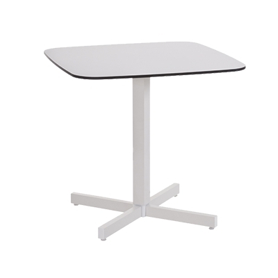 emu 256 Shine Square Outdoor HPL Table w/ White HPL Top - 31