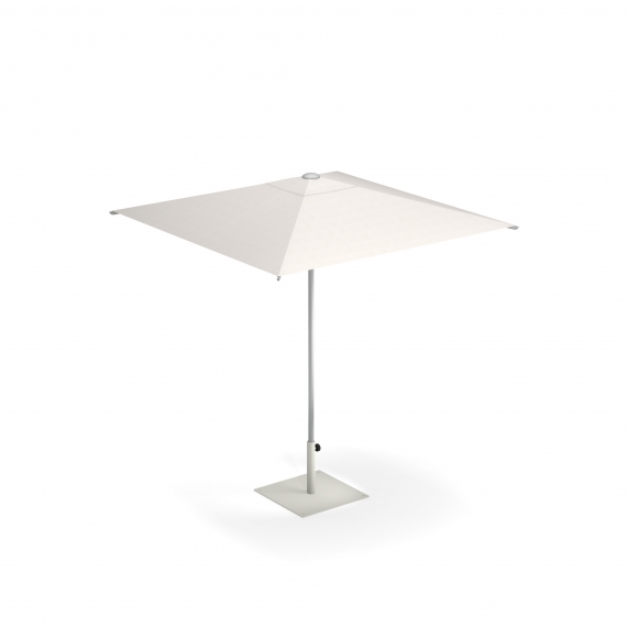 emu 980FG-WT 6 1/2 ft Square Top Shade Umbrella - Anodized Aluminum Pole