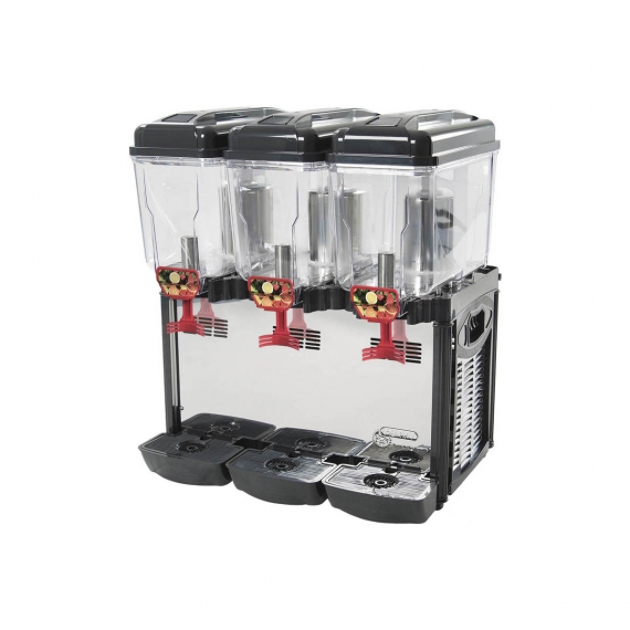 Eurodib CD3J Cofrimell Juice Dispenser with Triple 3 Gallon Polycarbonate Bowl