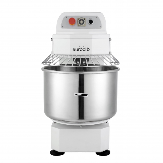 Eurodib USA LM30T Spiral Mixer with 32-Qt Fixed Bowl, Single Speed, 2640 watts, 28,5 Ibs Dough Capacity