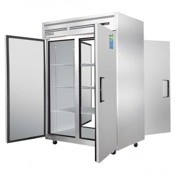 Everest ESPT-2S-2S Two Section Pass-Thru Refrigerator with Solid Door