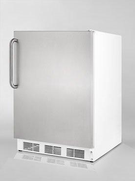 Summit FF7WSSTB One Section Solid Door Undercounter Refrigerator