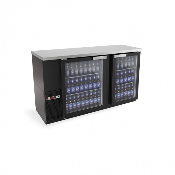 Fagor Refrigeration FBB-24-60GS Refrigerated Back Bar Cabinet w/ 2 Glass Doors, 4 Shelves