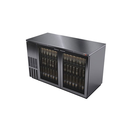 Fagor Refrigeration FBB-59GS-N Refrigerated Back Bar Cabinet w/ 2 Glass Doors, 4 Shelves, 2 Rails