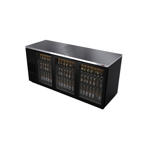 Fagor Refrigeration FBB-79G-N Refrigerated Back Bar Cabinet w/ 3 Glass Doors, 6 Shelves, 4 Rails