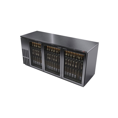 Fagor Refrigeration FBB-79GS-N Refrigerated Back Bar Cabinet w/ 3 Glass Doors, 6 Shelves, 4 Rails