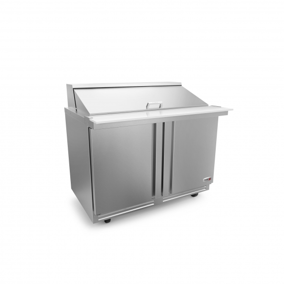 Fagor Refrigeration FMT-48-18-N Mega Top Refrigerated Unit w/ 2 Doors, 2 Shelves, (18) 1/6 Pans 