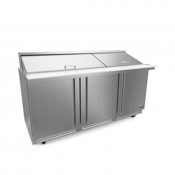 Fagor FMT-72-30-N Mega Top Refrigerated Prep Table w/ 3 Doors, 3 Shelves, (30) 1/6 Pans