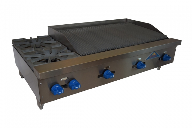 Comstock-Castle FHP48-3RB Countertop Gas Charbroiler / Hotplate