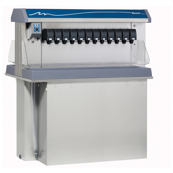 Follett VU300M24DP Ice and Beverage Dispenser with 24 Drink Valves, Dual Sided, 300 lb Storage 