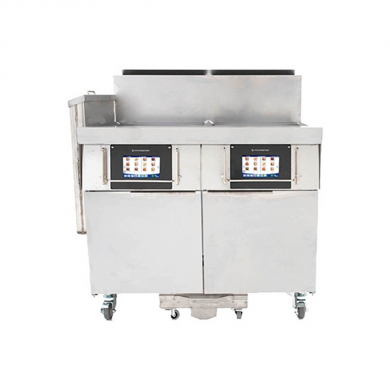 Frymaster 2FQG60T Multiple Battery Gas Fryer w/ (2) 63-lb Frypots, Built-In Automatic Filtration